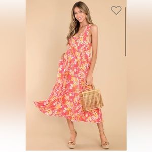 Floral midi dress, NWOT